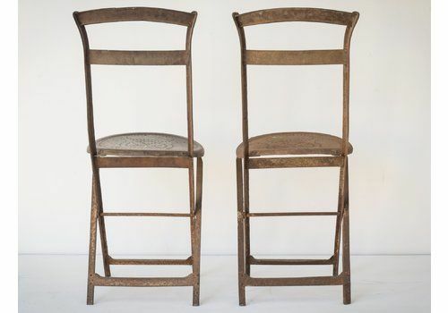 Meubels Elegant Paar Antieke Franse Klapstoelen photo