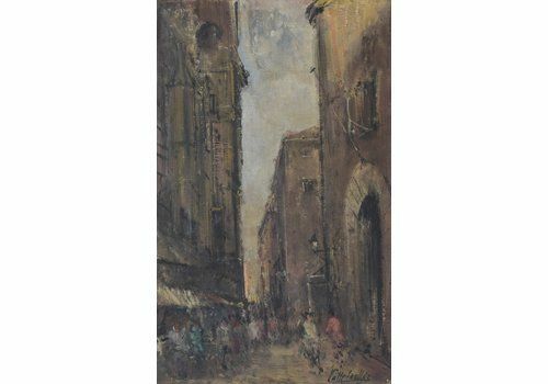 Joan Antoni Valls Trullas   Impressionist City Scene, Barcelona