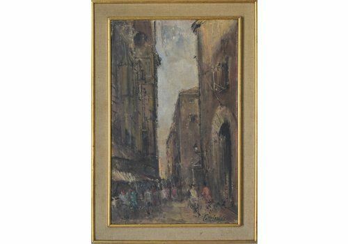 Joan Antoni Valls Trullas – Impressionistisch Stadsgezicht, Barcelona photo furniture