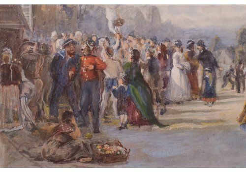 Village Fair And The Acrobat, 19e Eeuw photo 1791.0