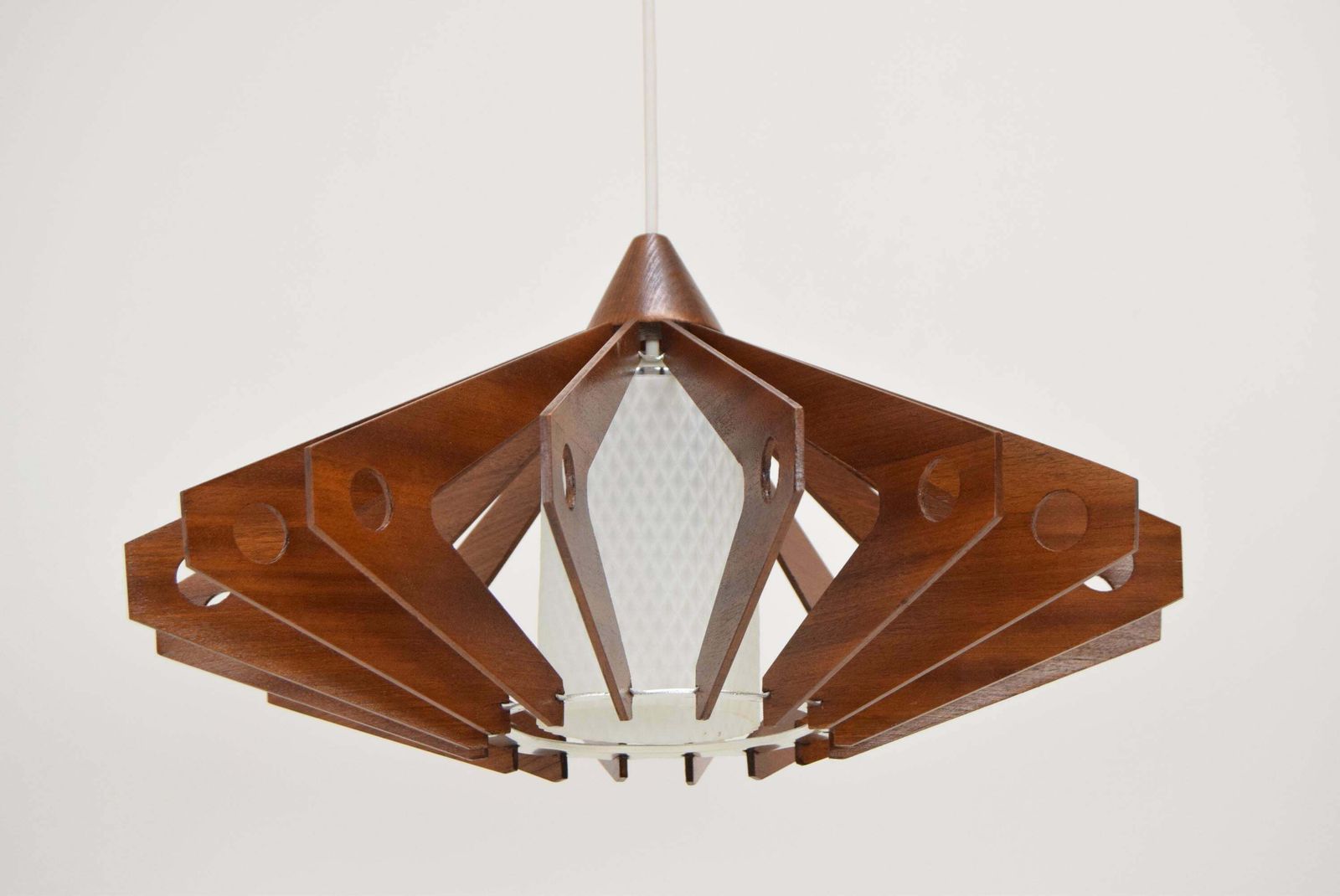 Mid Century Wood Pendant/Drevo Humpolec,Czechoslovakia,1970's. photo furniture