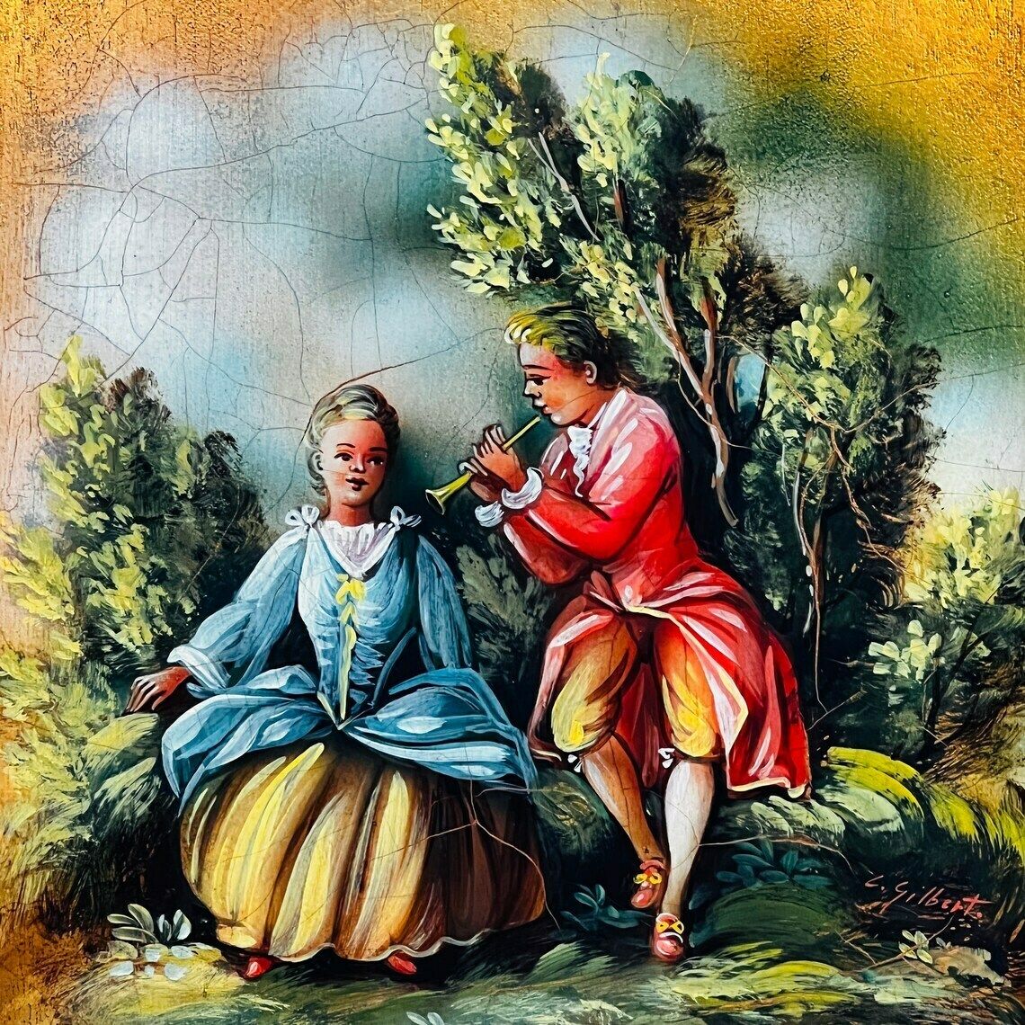 Vintage Handgeschilderd Kastje In Franse Louis XV Stijl photo 5547.0