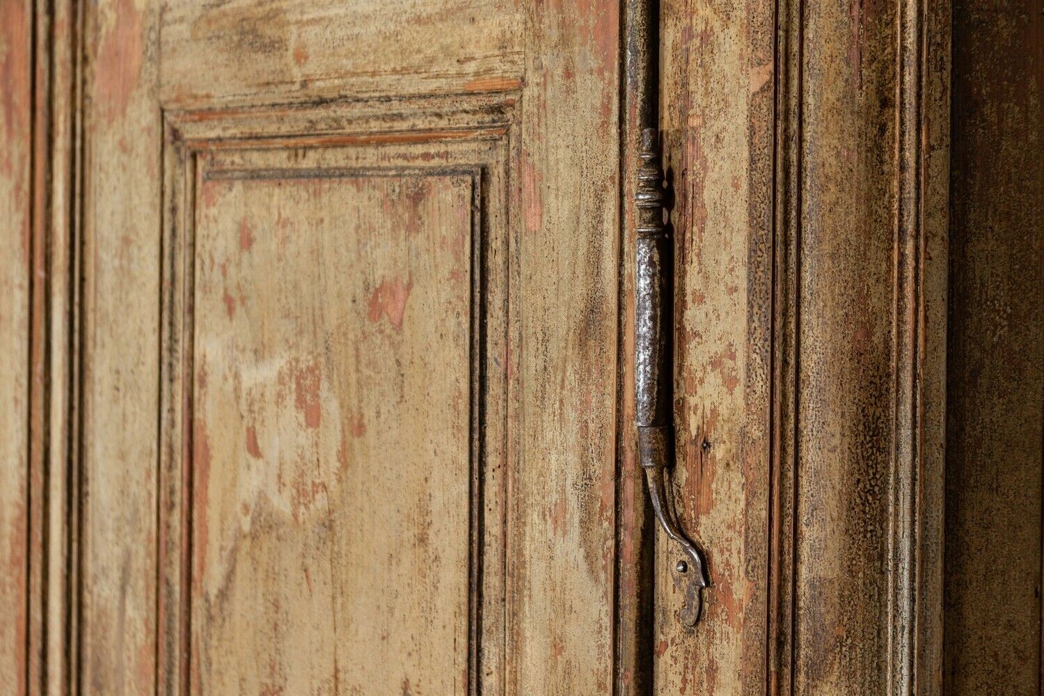photo for sale Large 18thc French Painted Pine Armoire