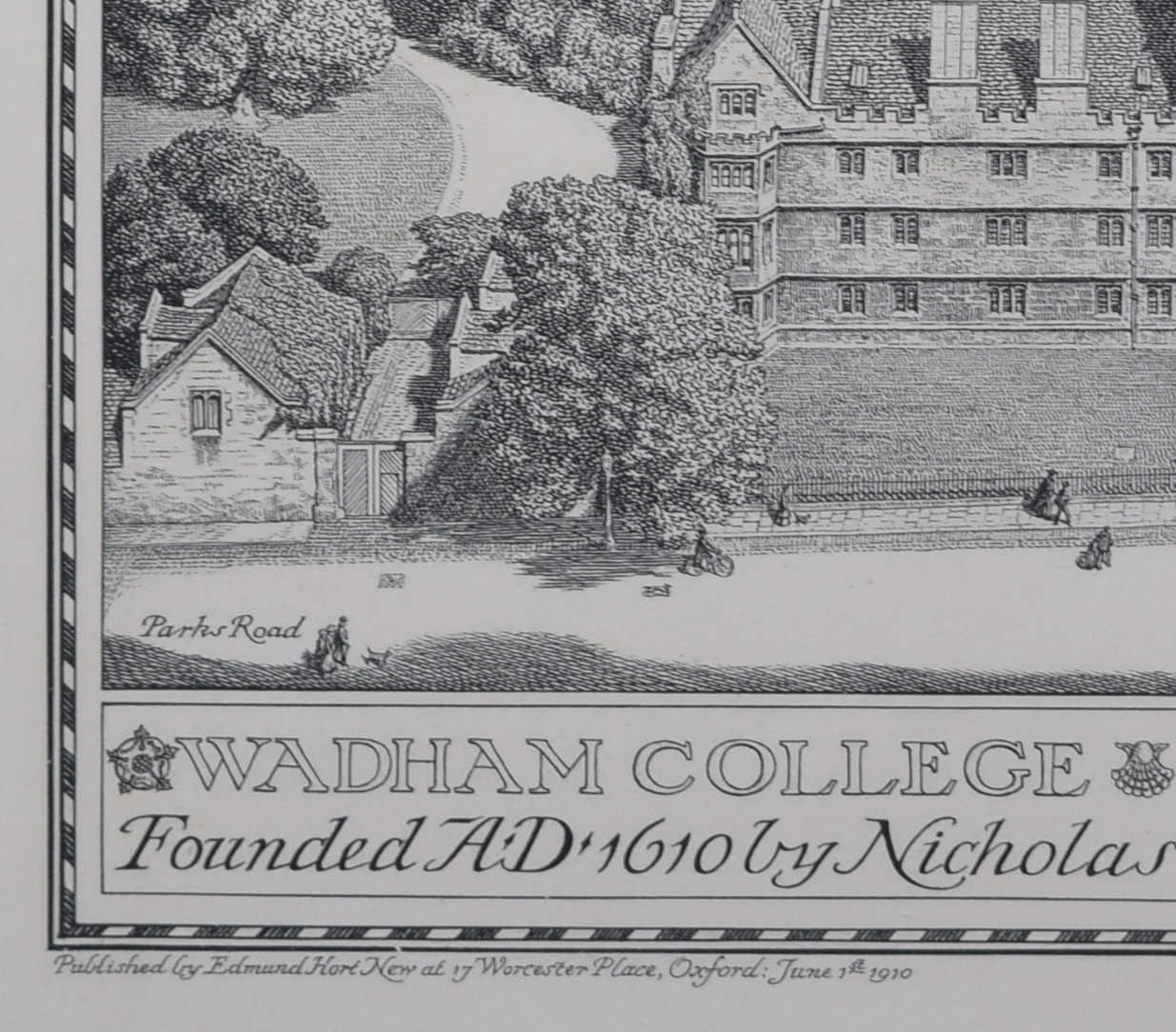 Wadham College, Oxford By Emery Walker After Edmund Hort New photo for sale