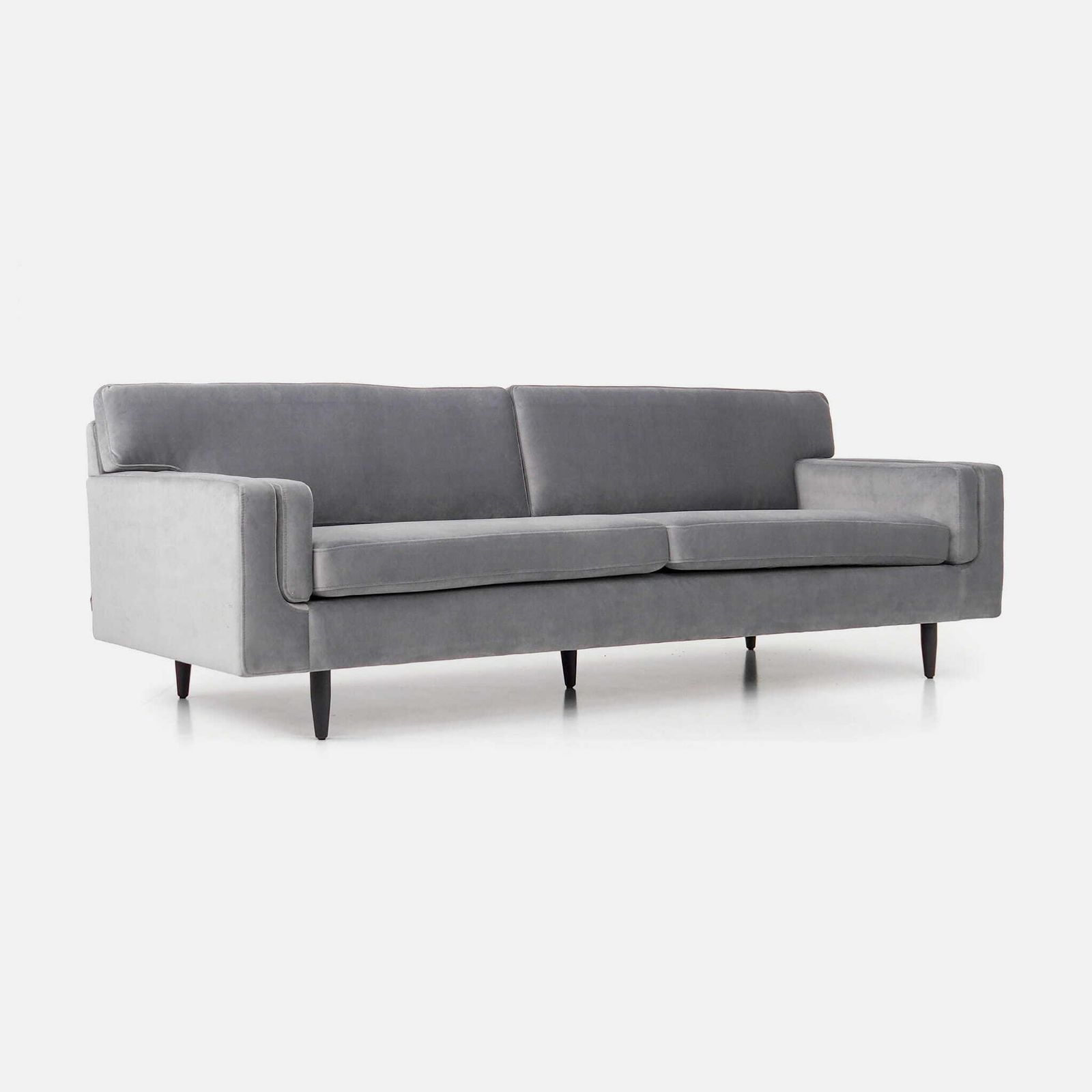 Sofa Helsinki Silver Velour, Scandinavian Design photo for sale