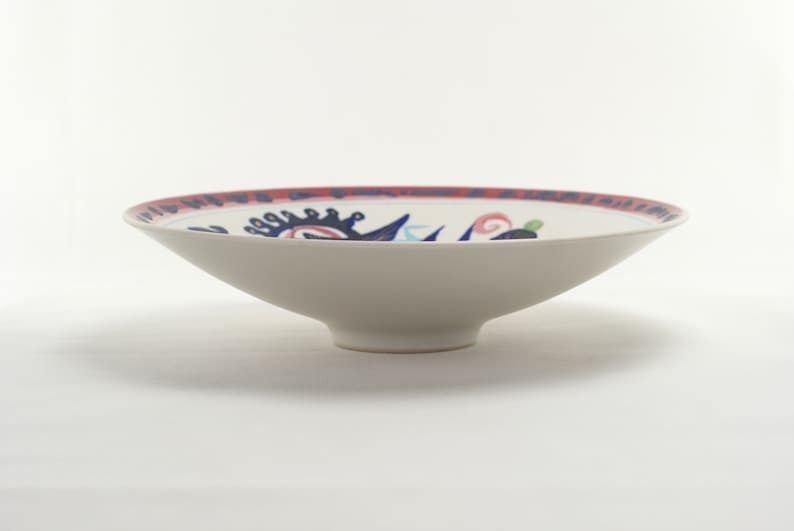 Rosenthal Alta Mira Porcelain Dragon Motiv Bowl By Gilbert Portanier  Wedding Gift  Table Decor  Table Centrepiece photo Home Decor