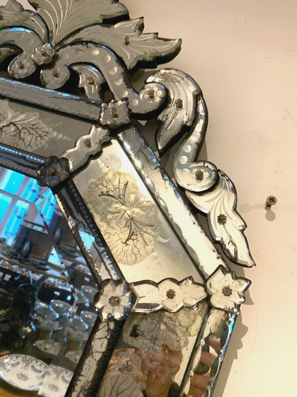 Venetian Mirror With Pare Close XX Century photo buy