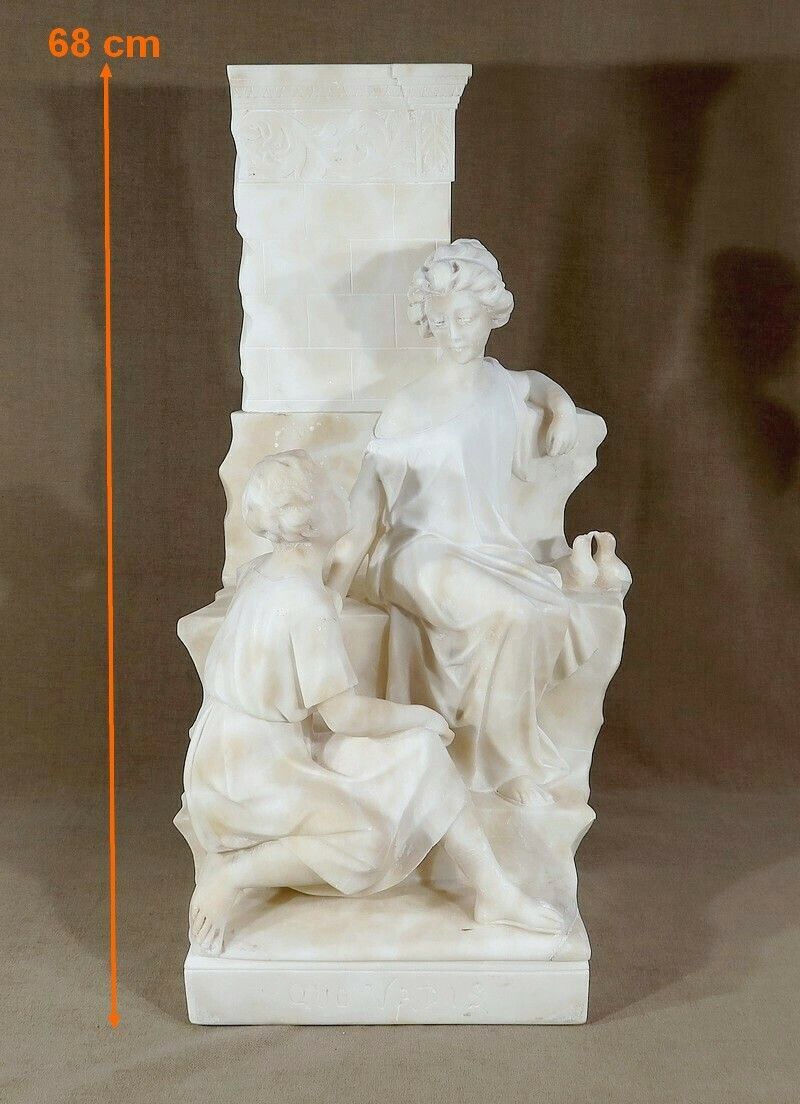 Marble Sculpture “Quo Vadis”, From The Novel Of Sienkiewicz – 1900 photo furniture