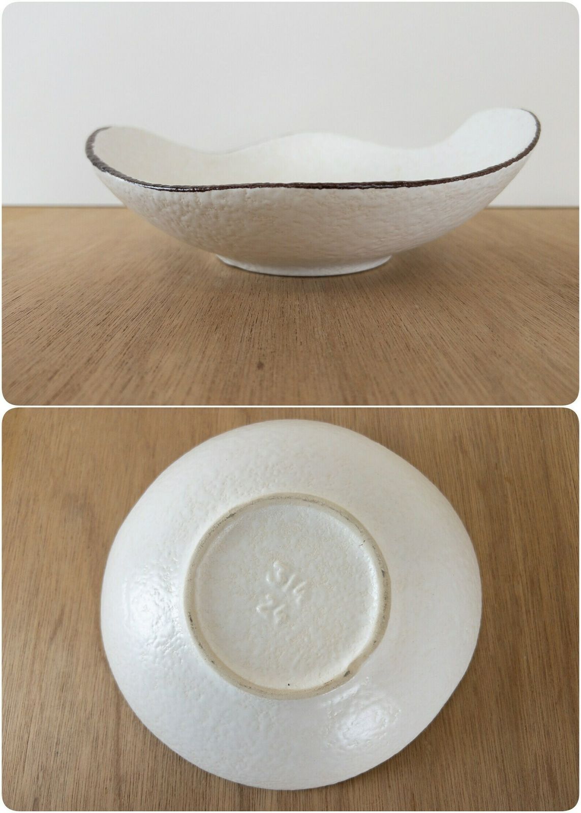 photo for sale Scheurich Hand Painted 1950s Mid Century Ceramics, Vase And Bowl