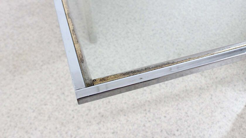 photo furniture Italian Marble And Glass Coffee Table 1970s