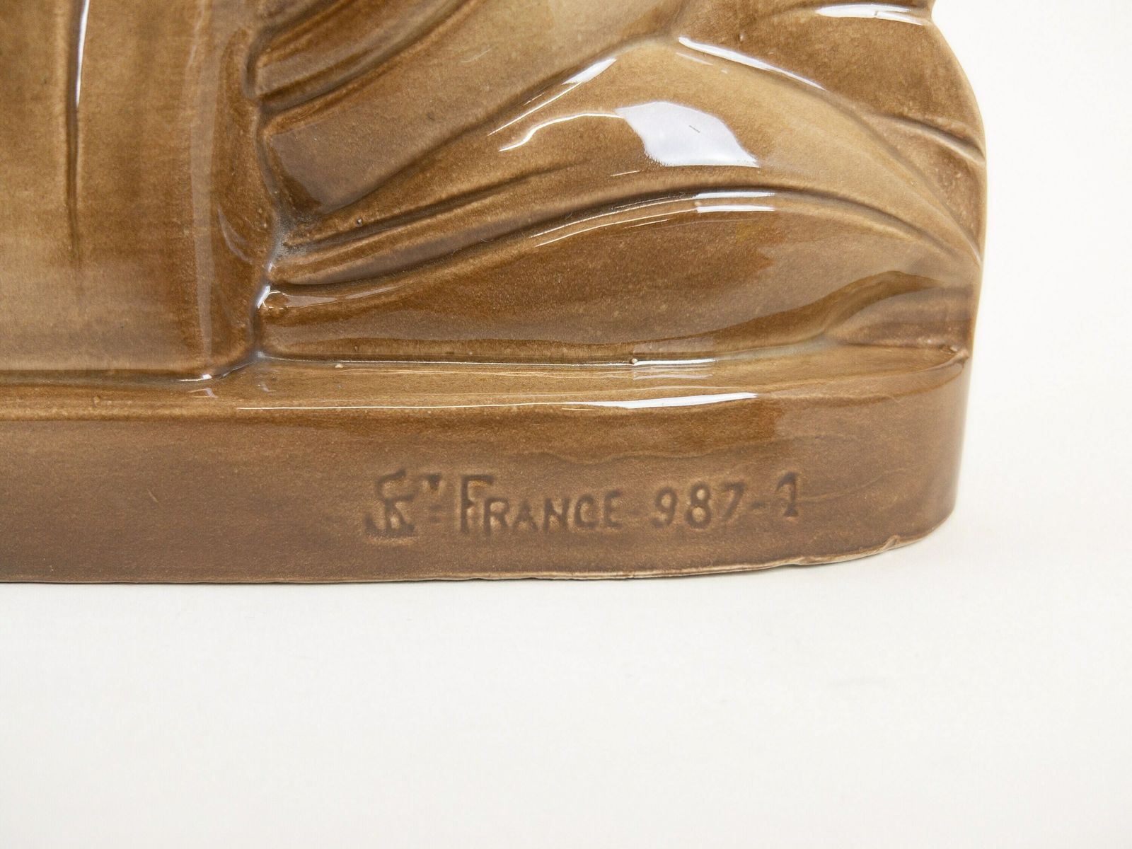 French Gazelle Figurine   Charles Lemanceau Gazelle Sculpture   Saint Clément Ceramics   1930s French Art Deco photo buy