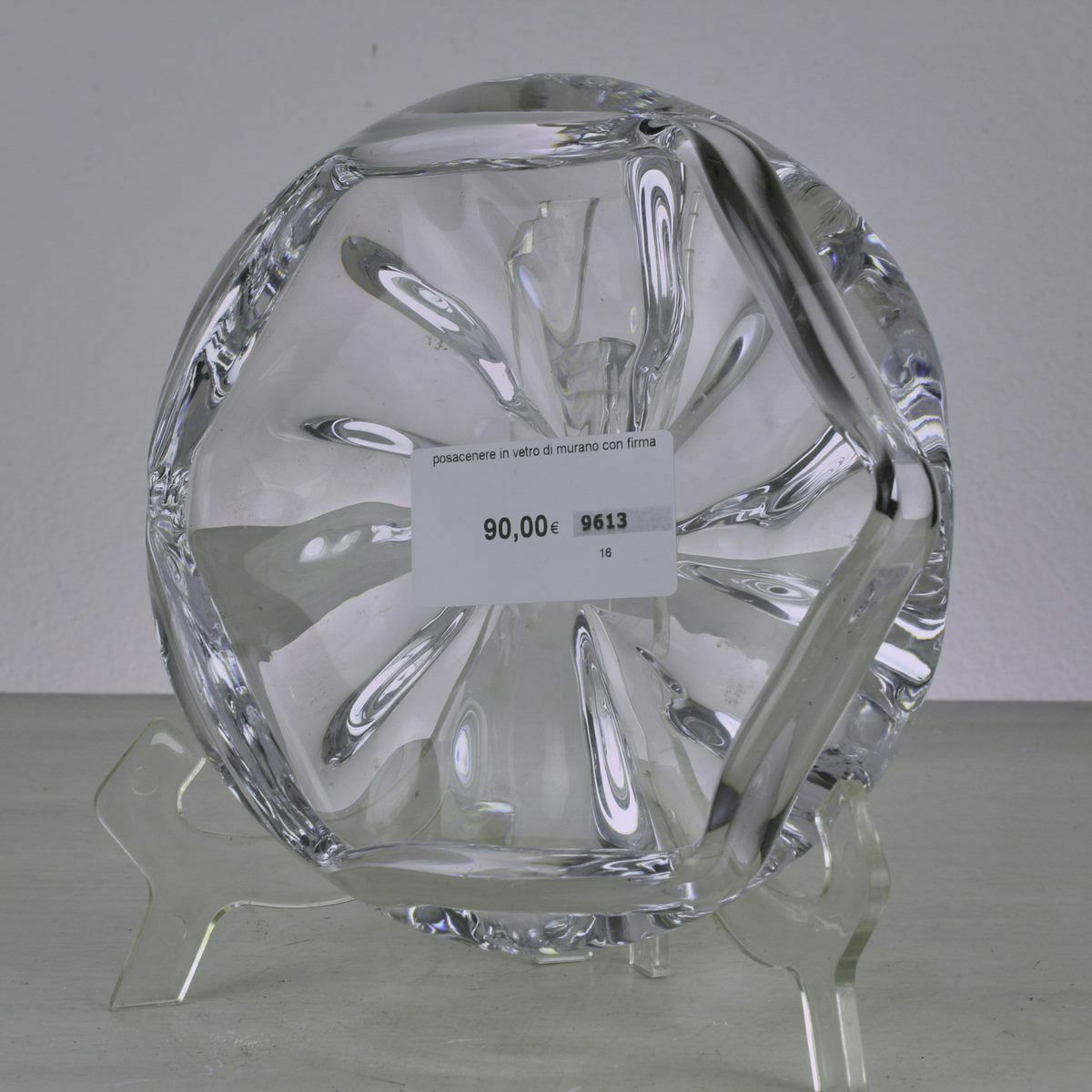Murano Glass Ashtray With Acid Signature photo furniture