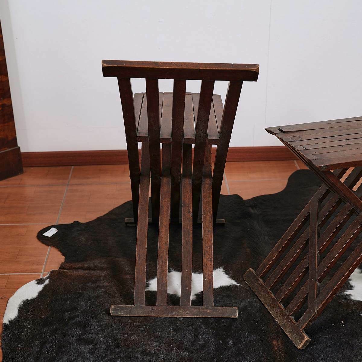 Pair Of Folding Chairs Early 1900s photo for sale