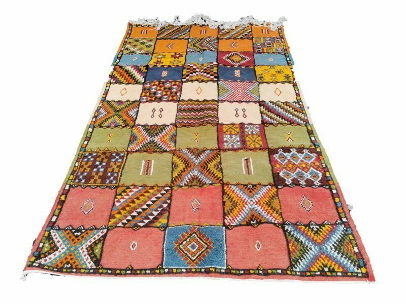 No Custom Fee/ Handmade Large Colourful Moroccan Berber Rug. Camel Wool Carpet 8.2×4.9 Ft photo furniture