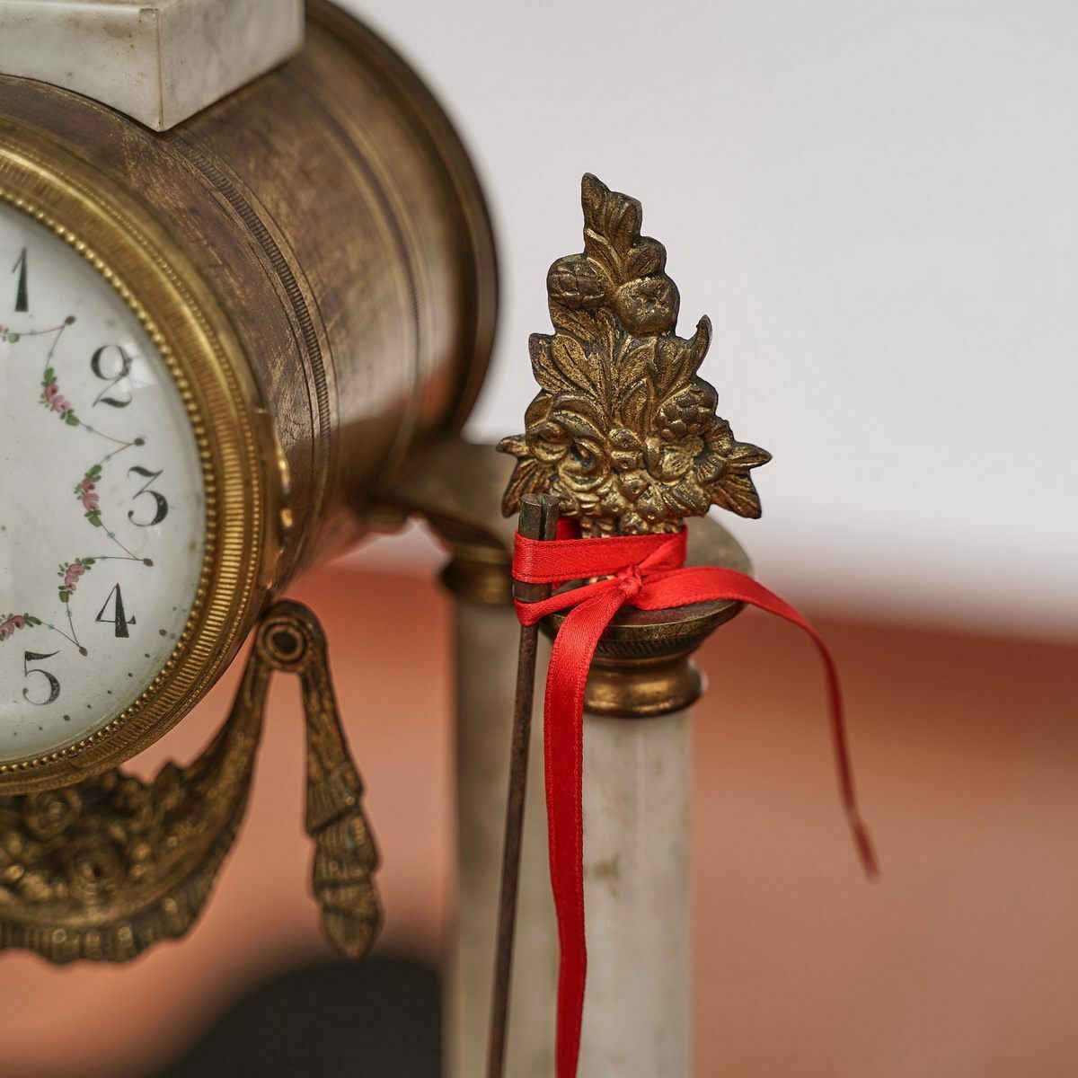 Napoleon III Table Clock Working Ceramic Dial photo Home Decor