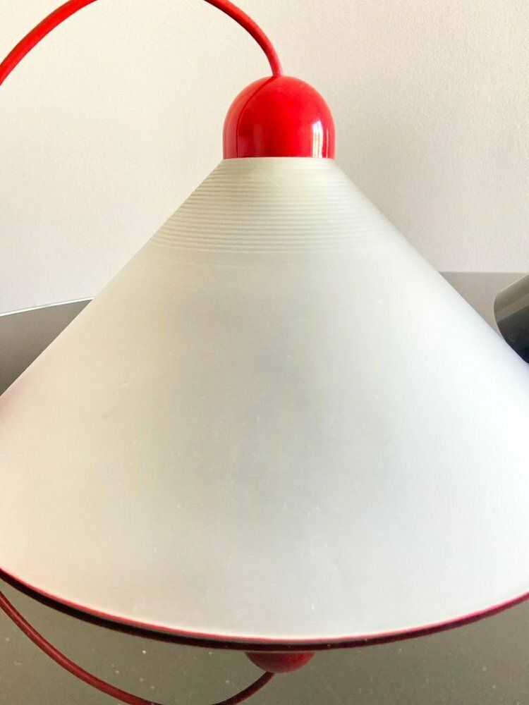 Lighting Italian Sofit Opaline Glass Lamps, 1970s, Set Of 2 photo