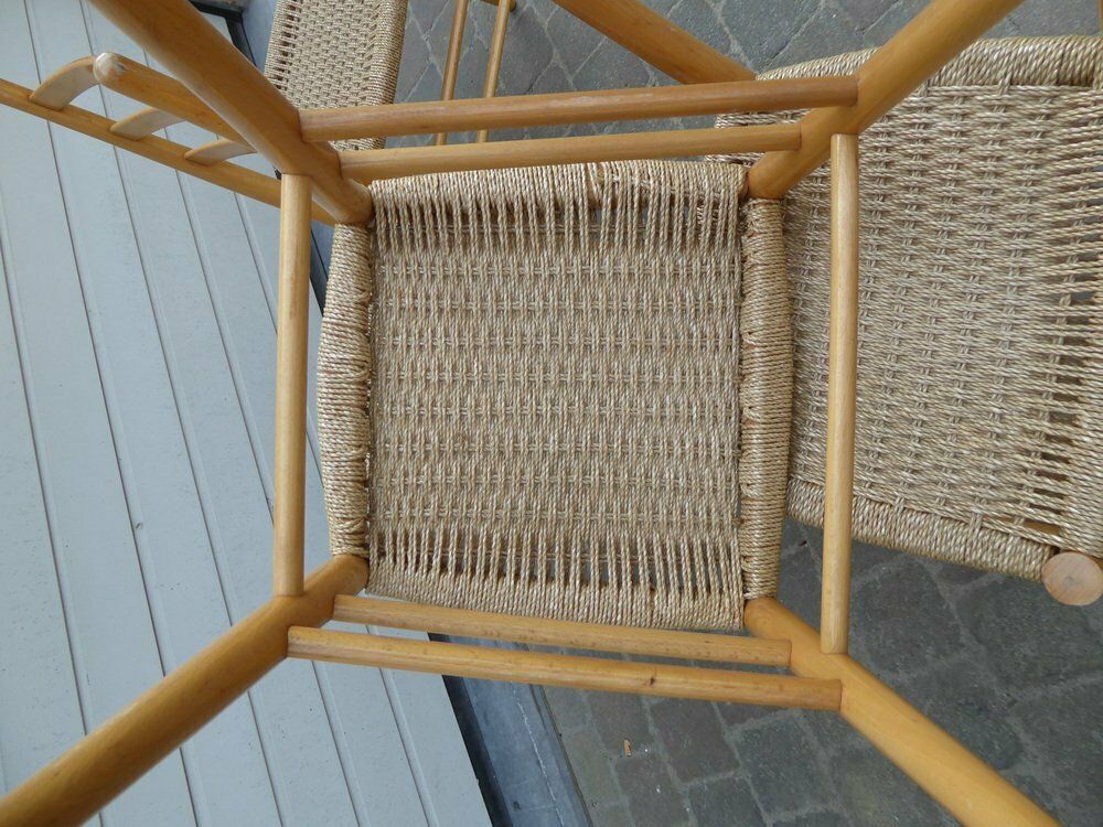 Vintage Italian Spinetto Style Beech Chairs, 1970s, Set Of 4 photo furniture