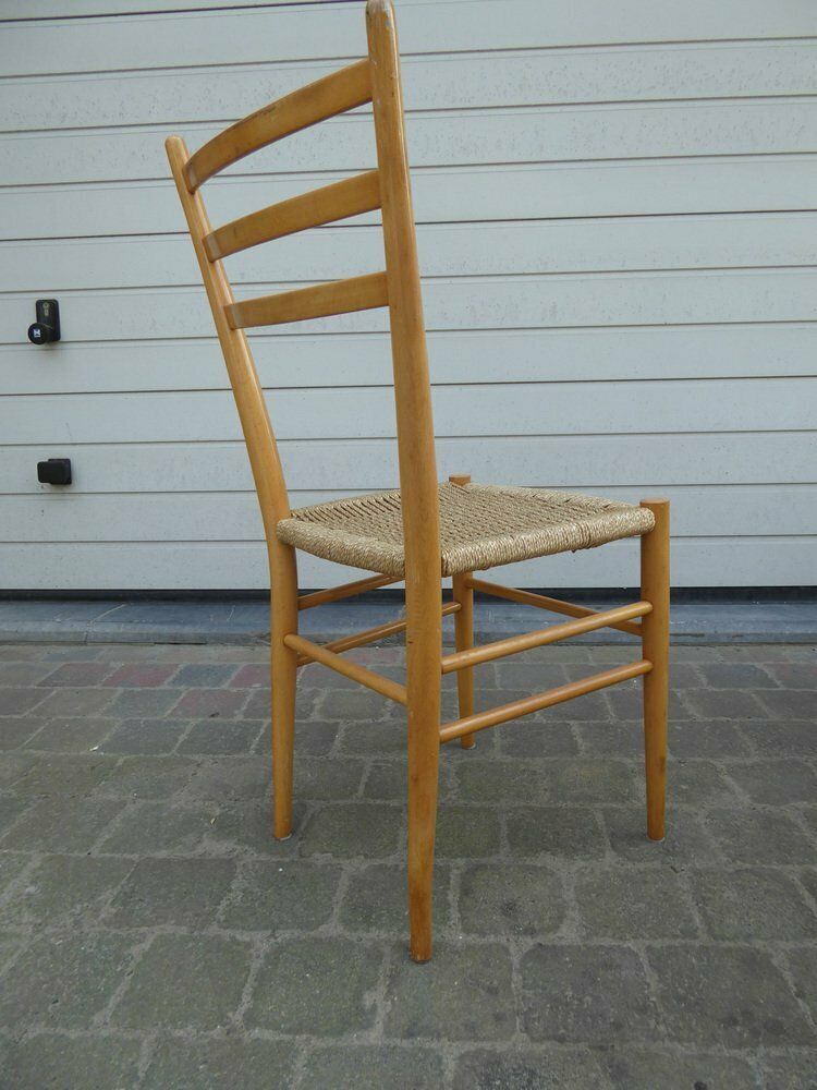 Vintage Italian Spinetto Style Beech Chairs, 1970s, Set Of 4 photo Furniture