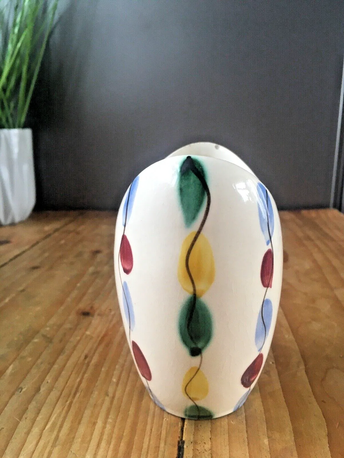 Mid Century Italian Pottery Multicoloured Abstract Vase Fratelli Fanciullacci photo vinterior