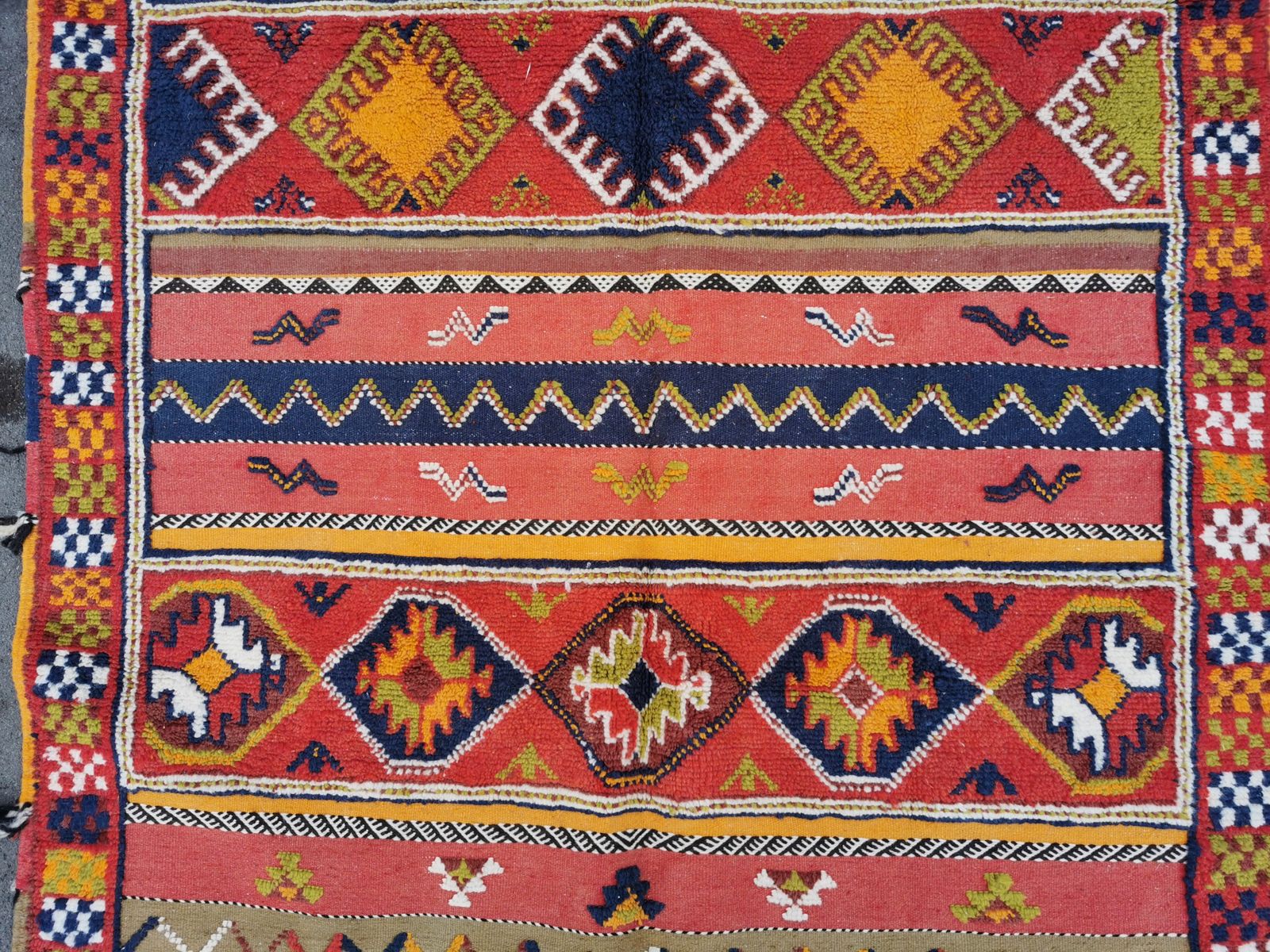 R182  Handmade Large Colourful Moroccan Berber Rug. Camel Wool Carpet photo vinterior