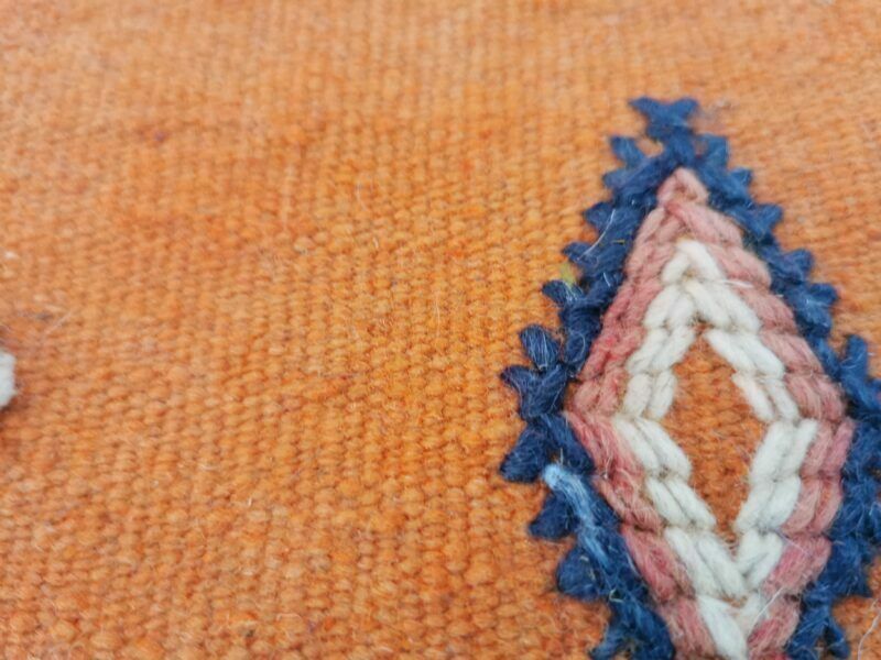 R177  Handmade Vintage Moroccan Berber Rug. Camel Wool Carpet photo vintage