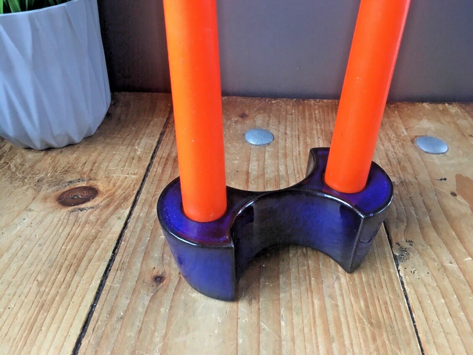 Rare Mid Century Modern 60's Cari Zalloni Steuler Keramik Twin Candlestick Candle Holder 270 photo furniture