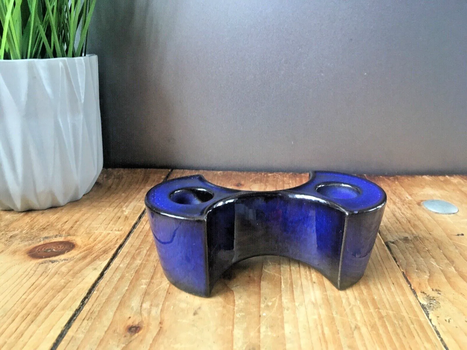 Rare Mid Century Modern 60's Cari Zalloni Steuler Keramik Twin Candlestick Candle Holder 270 photo 85.0