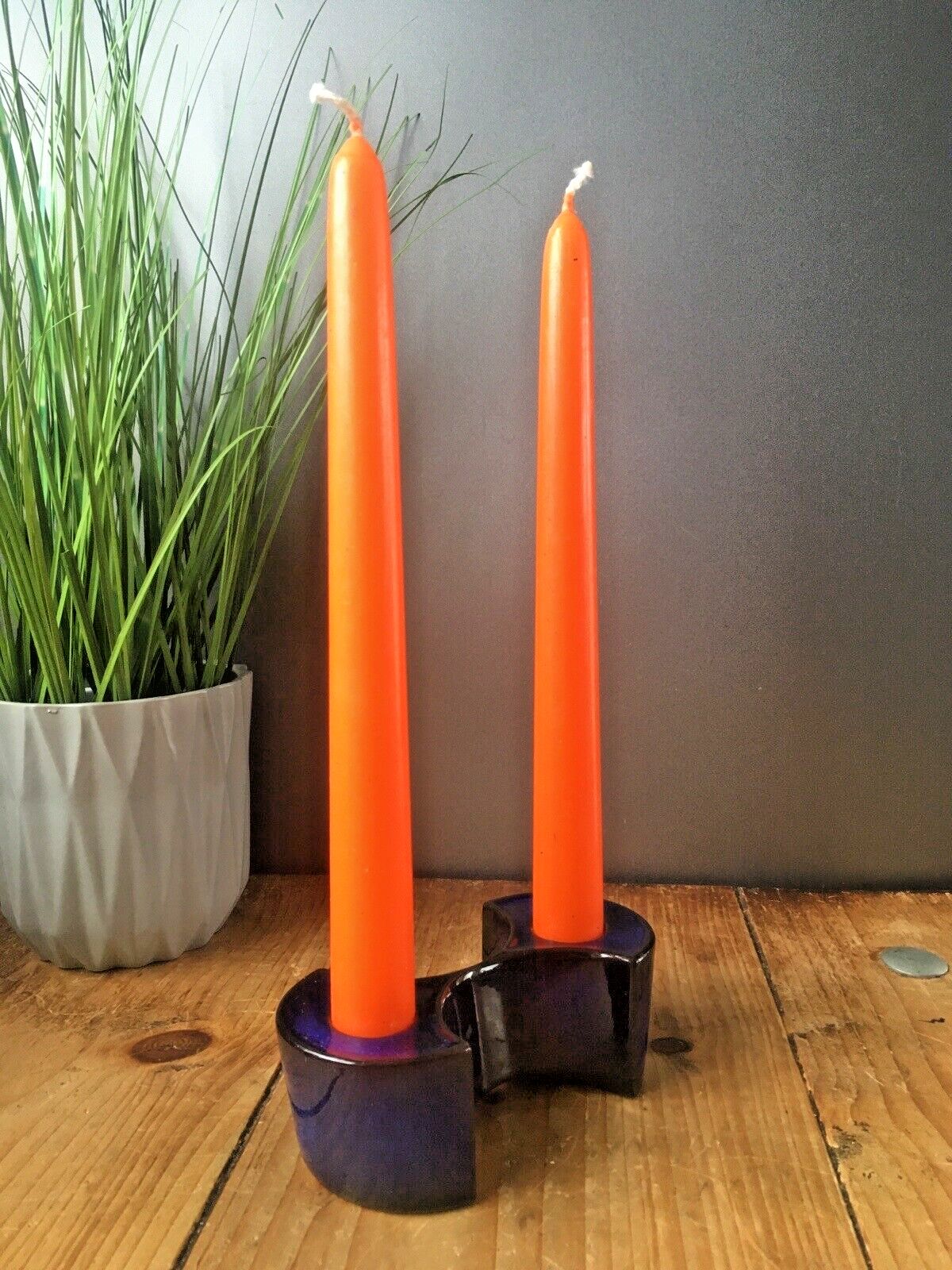 photo buy Rare Mid Century Modern 60's Cari Zalloni Steuler Keramik Twin Candlestick Candle Holder 270