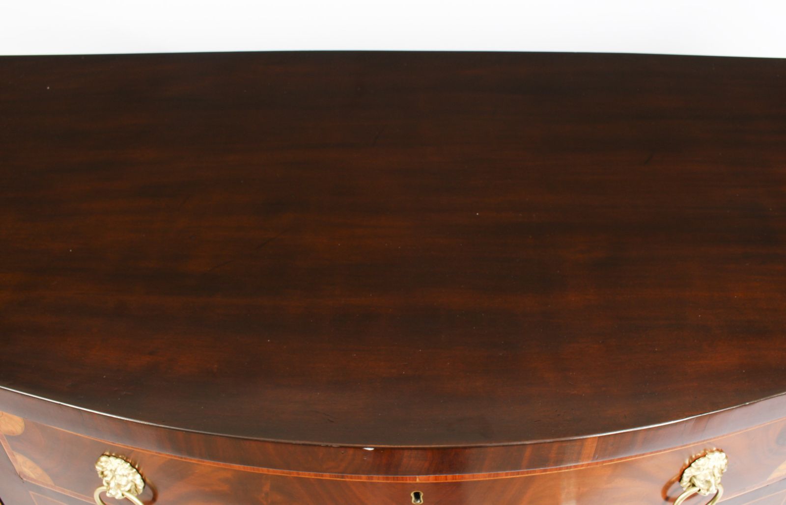 Antique George III Flame Mahogany Serpentine Sideboard 18th Century photo Furniture