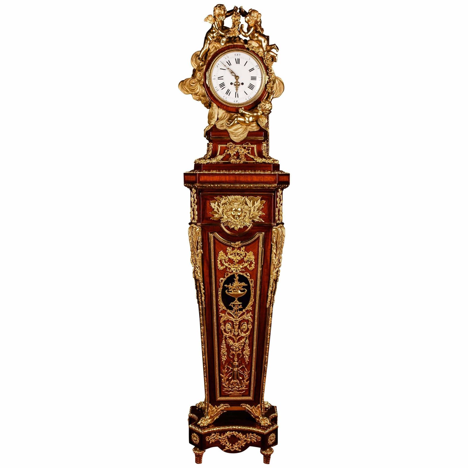 20th Century Louis XVI Style Museum Pedestal Clock After Jean Henri Riesener