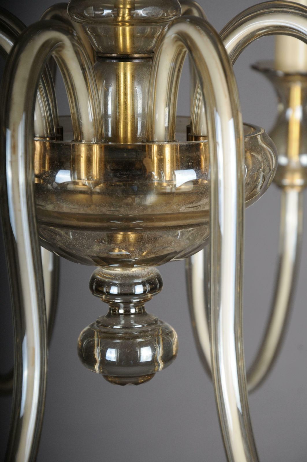 20th Century Glazed Italian Chandelier photo vintage