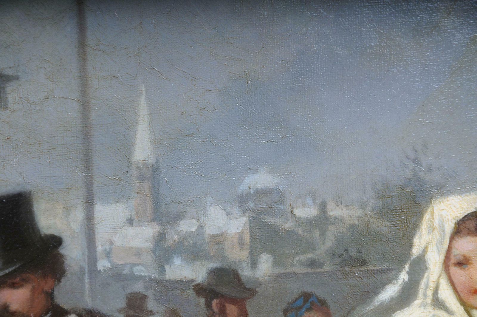 Art Oil Painting Ice Skating Of A Princess, Germany, 19th Century photo