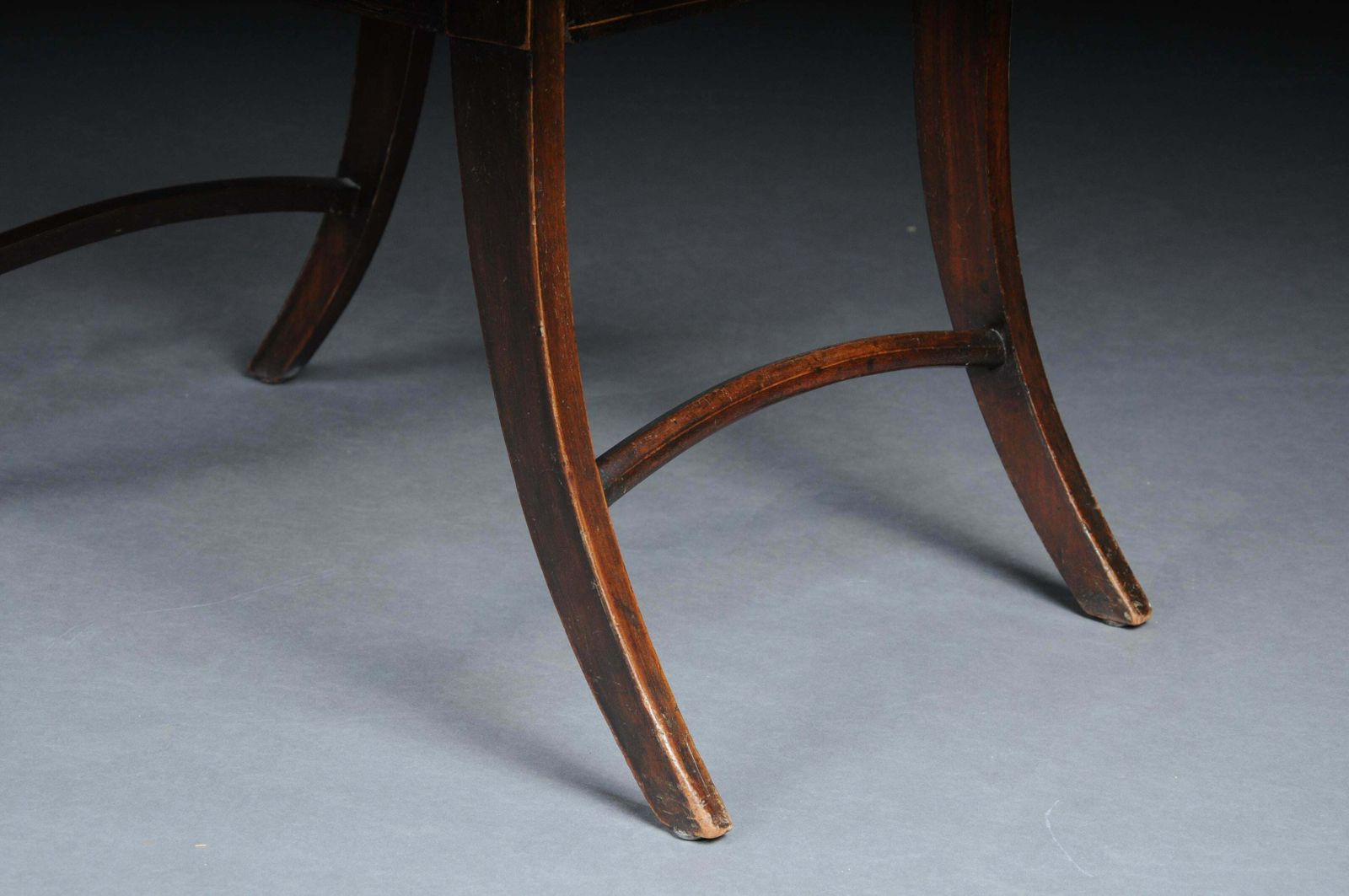 photo vinterior Antique Biedermeier Empire Gondola / Stool, Circa 1820, Horsehair