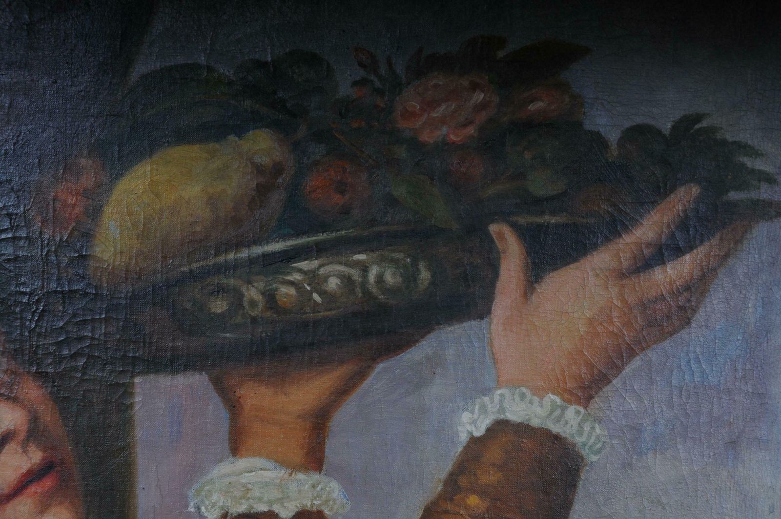 Oil Painting Lavina The Daughter Of Tizians Mon. F. W, Circa 1920 photo for sale