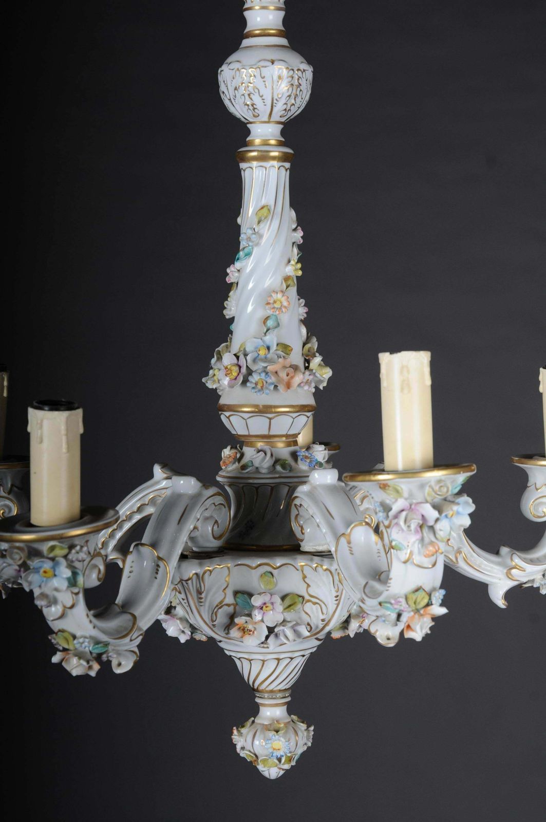Baroque Porcelain Chandelier/Candelabra, Germany photo vinterior