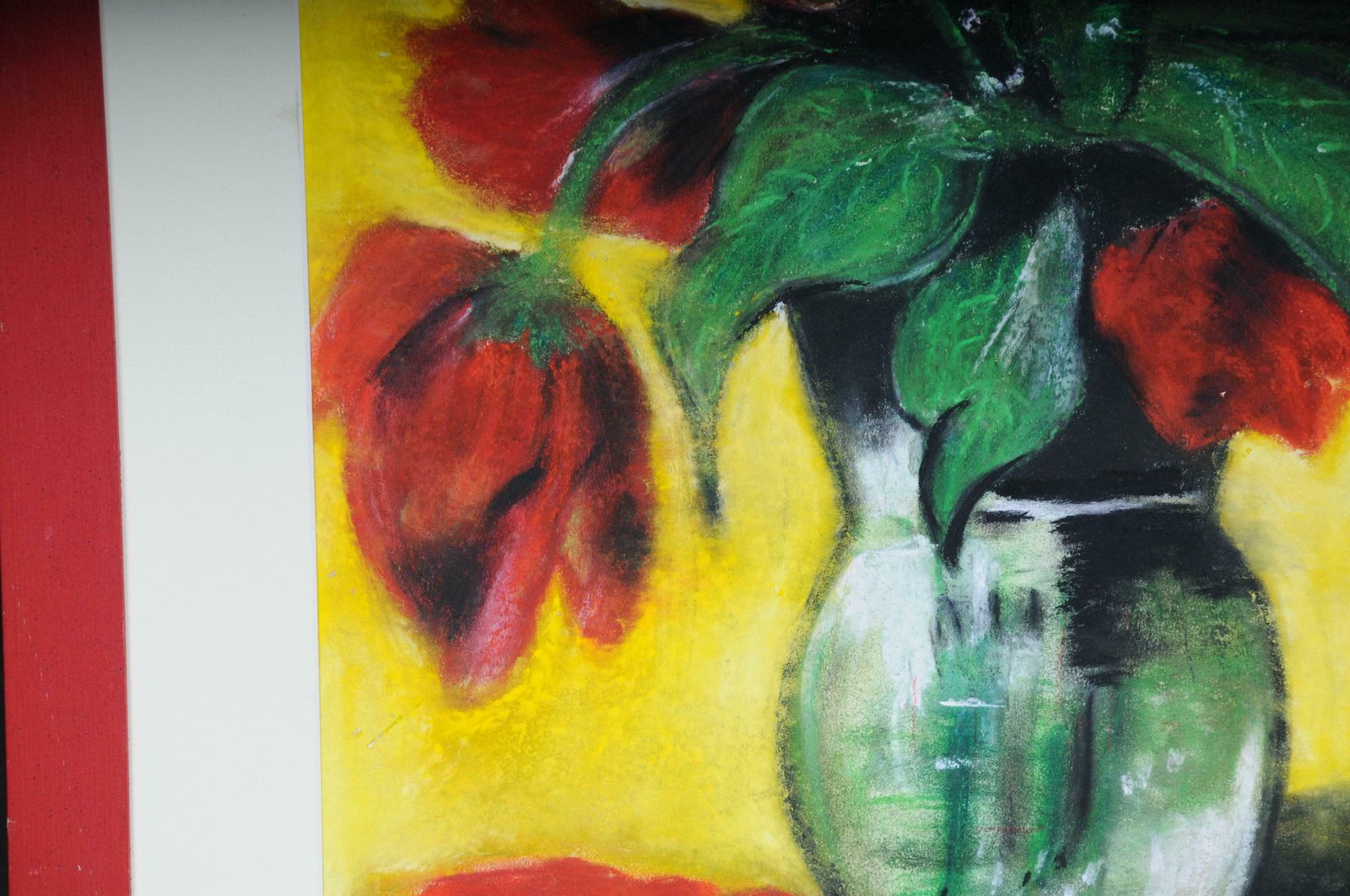 20th Century Tulips Still Life "Ephemeral Beauty) Pastel On Paper, Signed Ugur photo vinterior