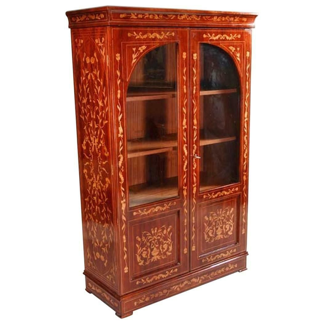 20th Century Marketerie Vitrine/Cabinet In The Dutch Biedermeier Style