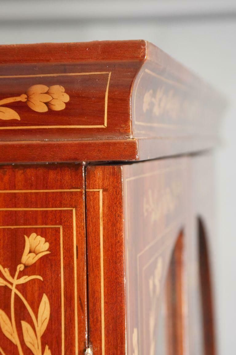 Furniture 20th Century Marketerie Vitrine/Cabinet In The Dutch Biedermeier Style photo