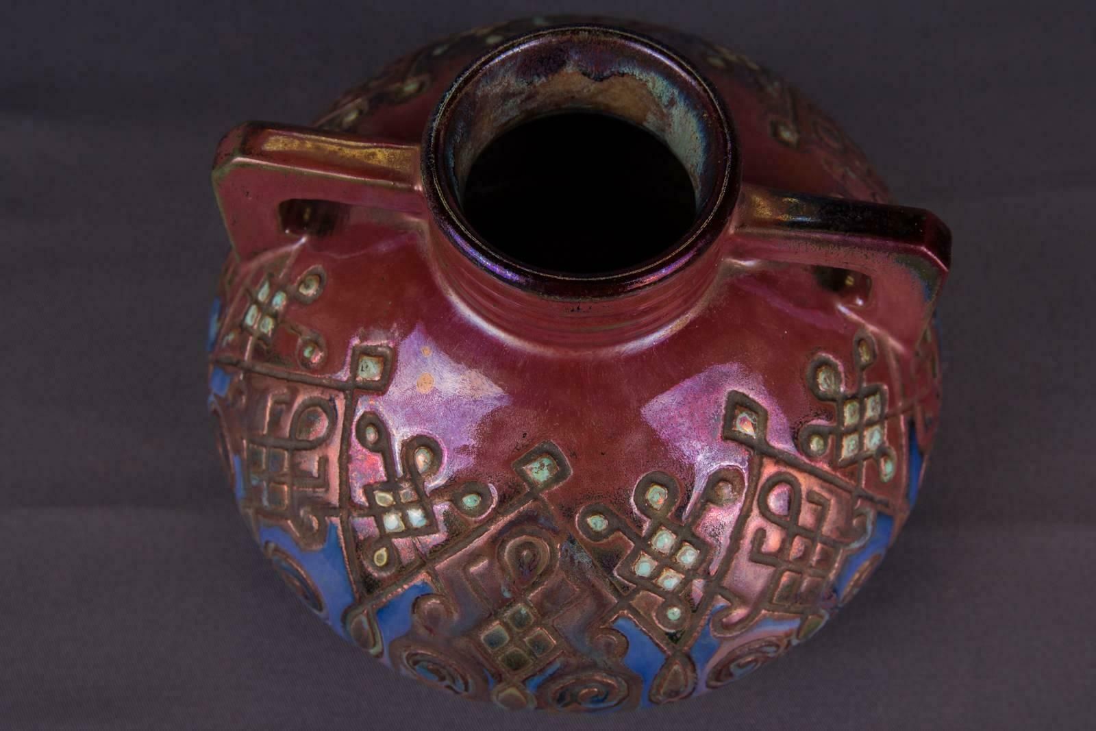 19th Century Art Nouveau Ceramic Vase photo Home Decor