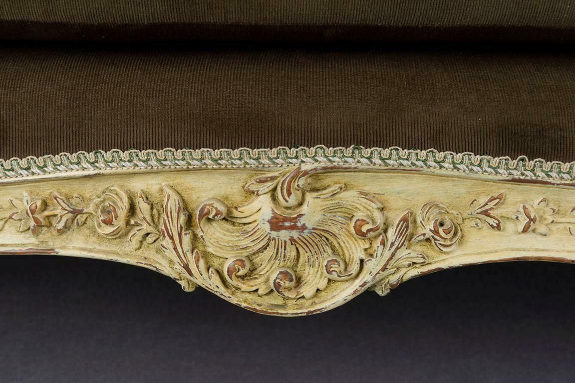 photo furniture 20th Century Unique French Sofa/Canape In Louis XV, Beechwood