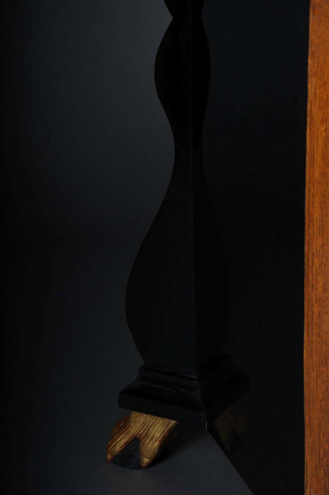 Furniture 20th Century Baroque Style Designer Display Cabinet, Black / Gold photo