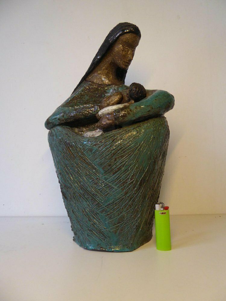 Large Ceramic Art Sculpture By Odette Dijeux For Namur, Belgium, 1950s photo furniture