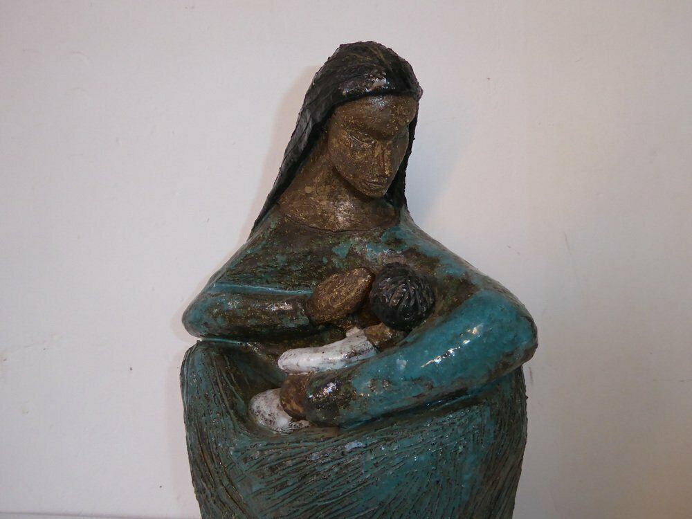 photo furniture Large Ceramic Art Sculpture By Odette Dijeux For Namur, Belgium, 1950s