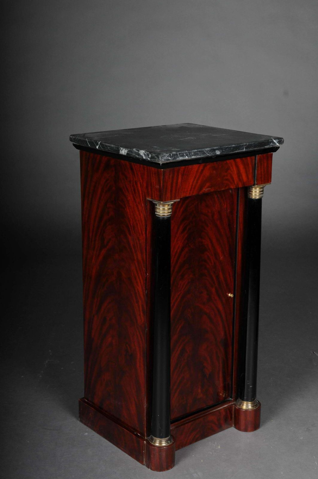 Classic Bedside Table, Side Table In Biedermeier, Mahogany, Left photo for sale
