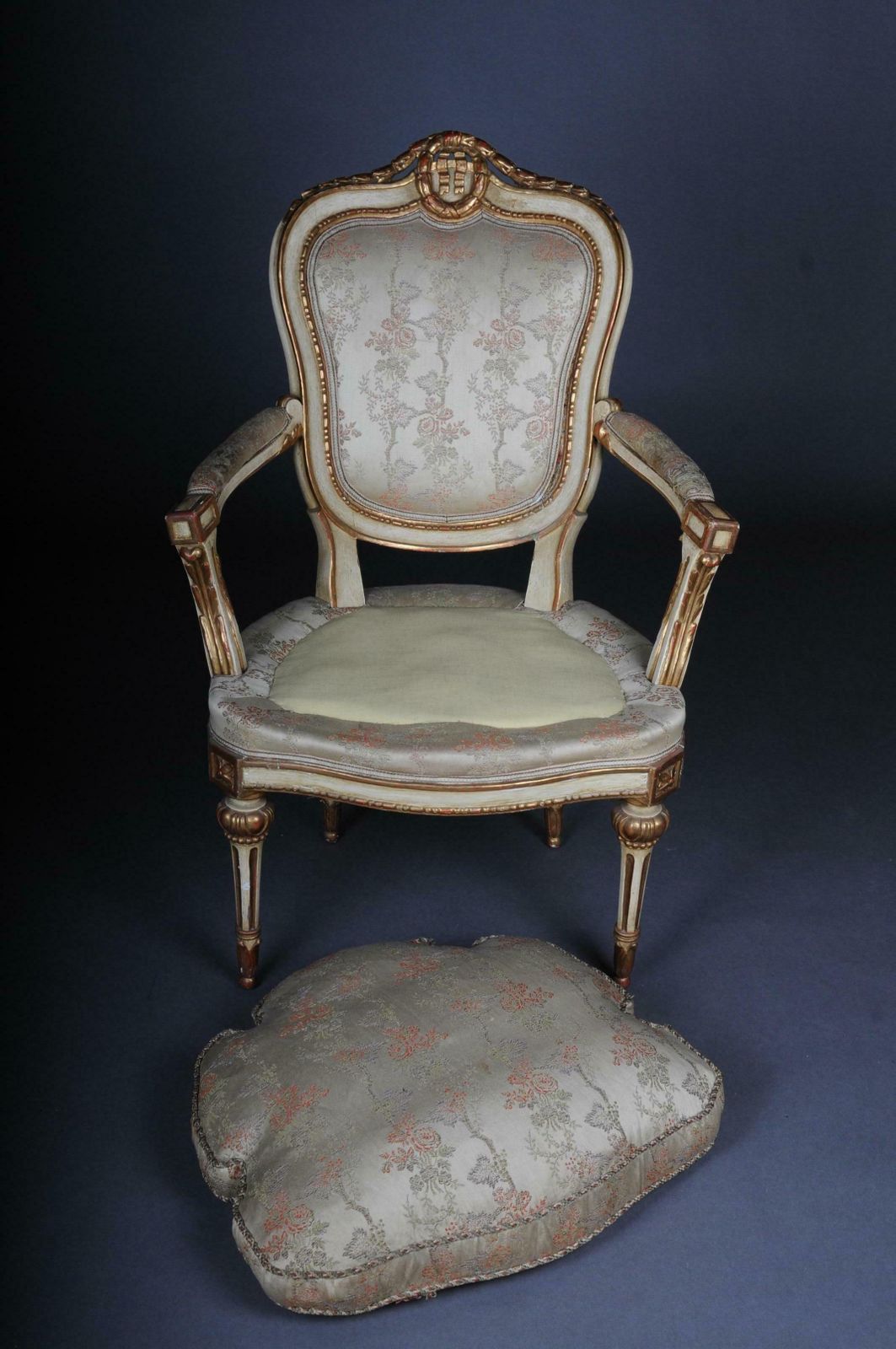 French Set Of 18 Salon Chairs / Armchairs, Napoleon III photo vintage