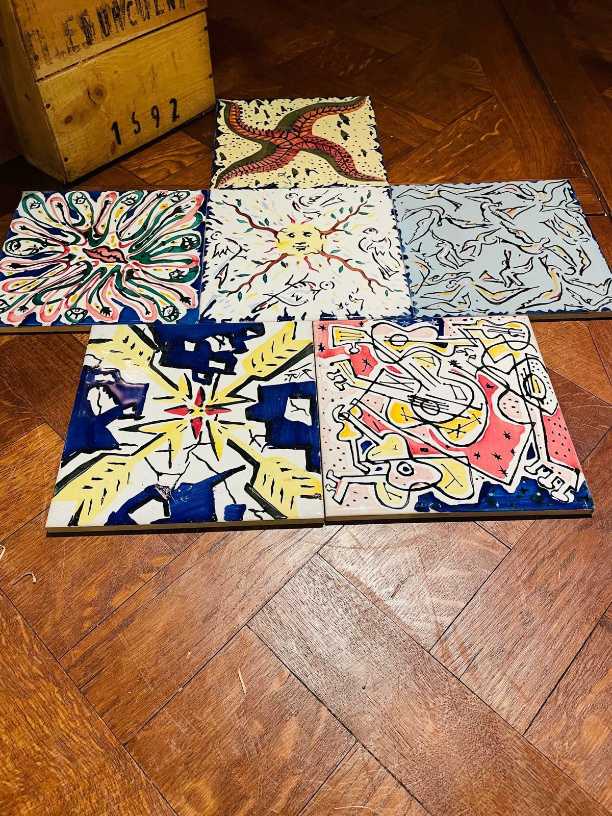 Salvador Dali “La Suite Catalane” Set Of 6 Dali Tiles, 1954 photo buy