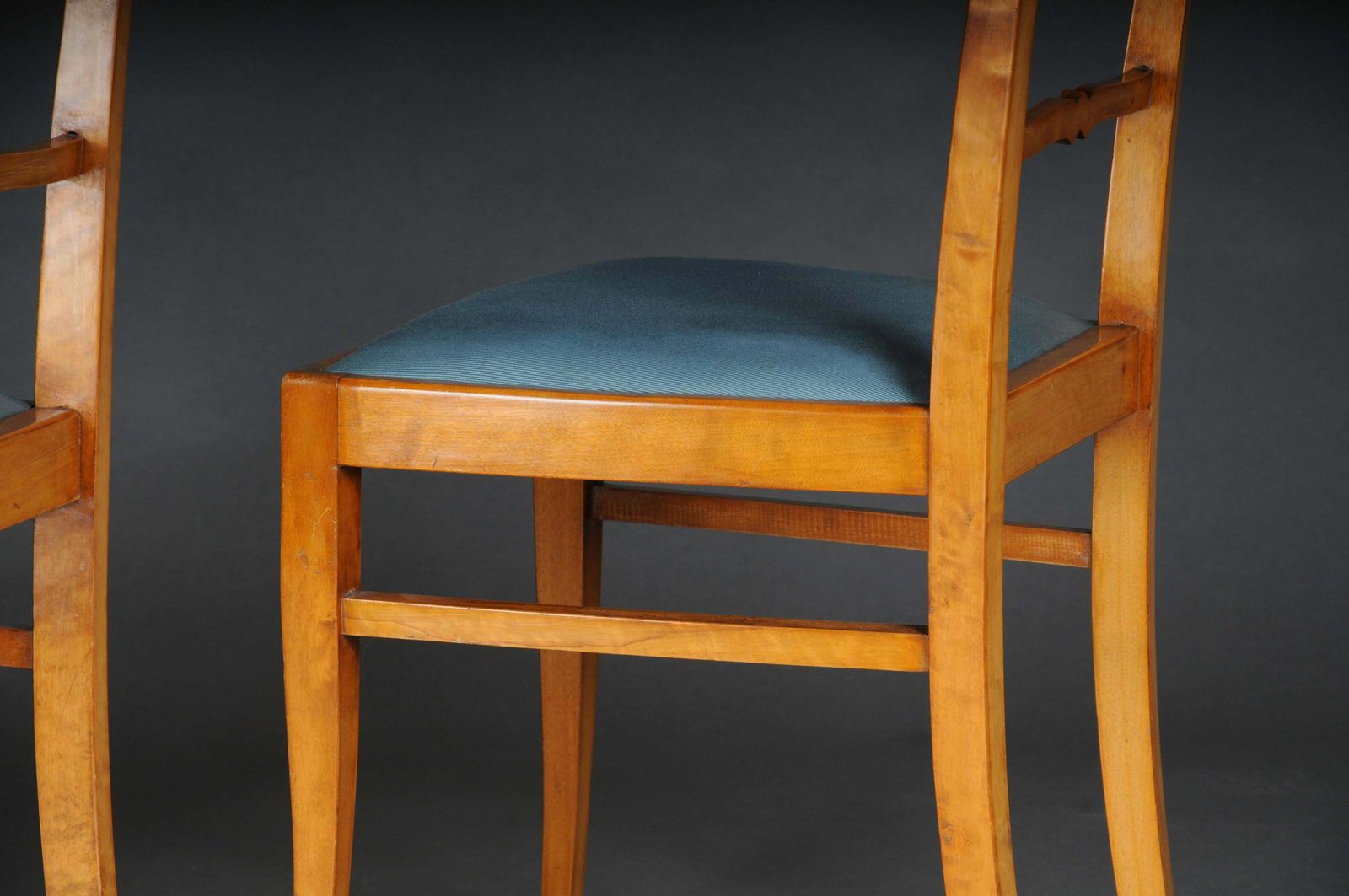 1529.0 20th Century Set Of 2 Biedermeier/Art Deco Chairs, Birch photo