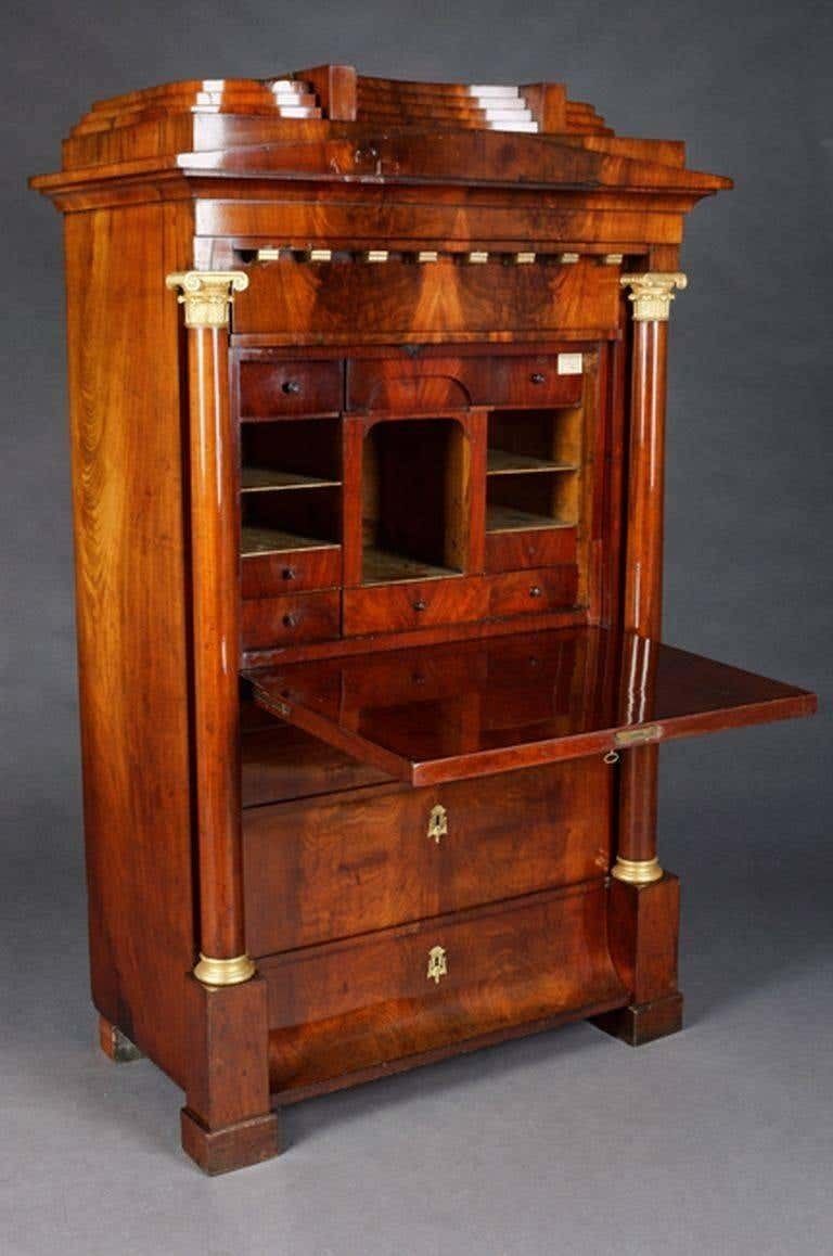 19th Century Biedermeier Column Secretary photo 5602.0