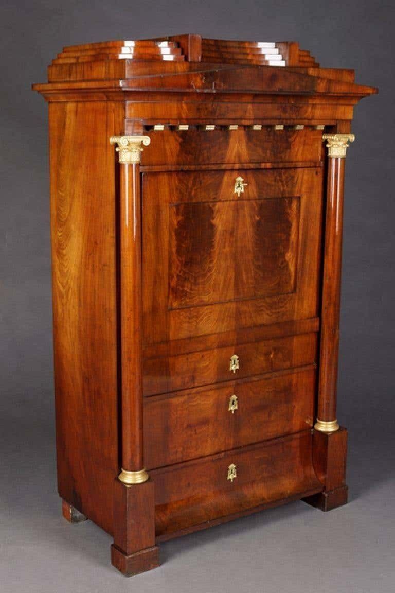 19th Century Biedermeier Column Secretary photo buy