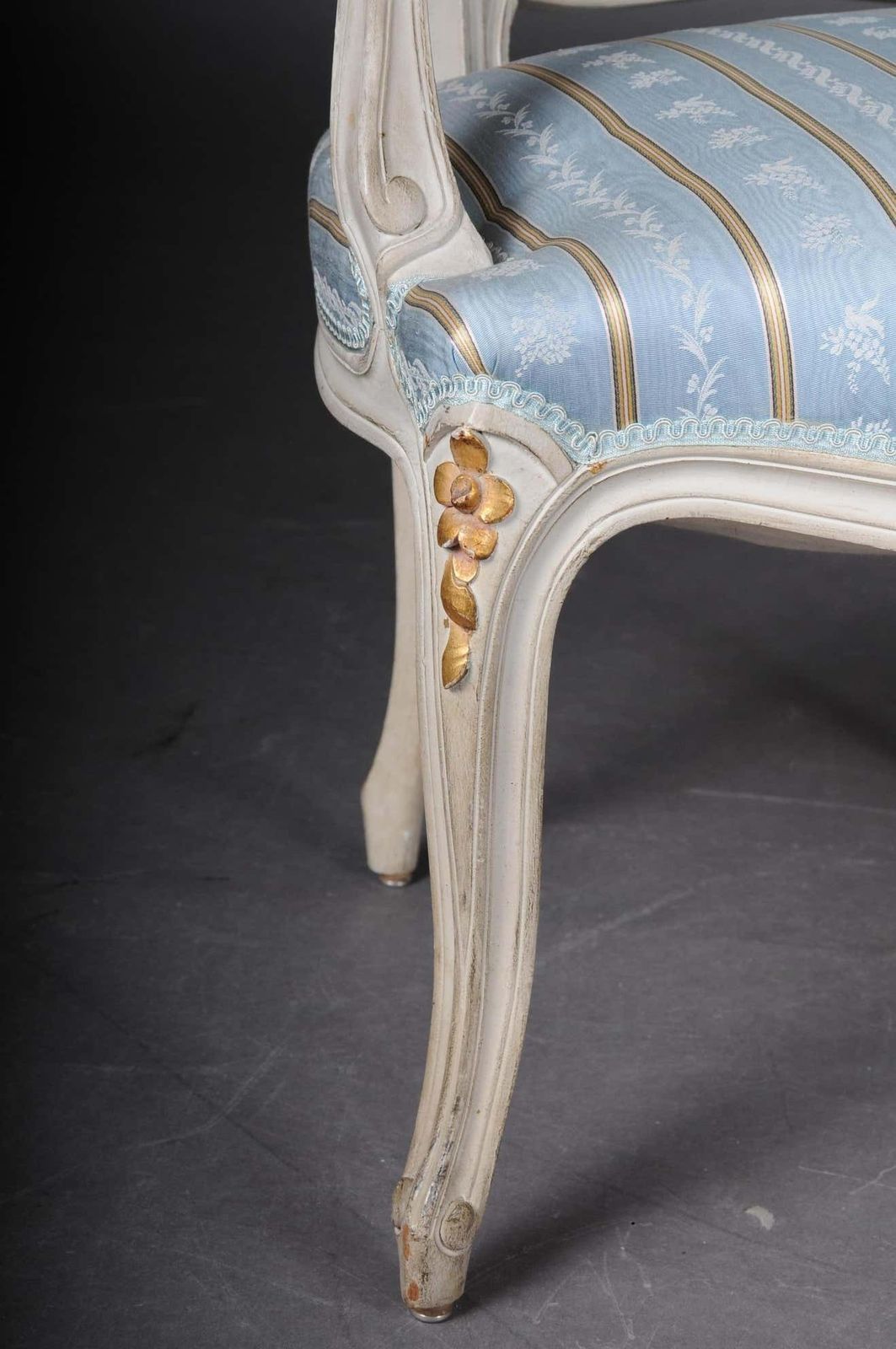 Pair Of French Armchairs Louis XV Chairs, 20th Century photo vintage